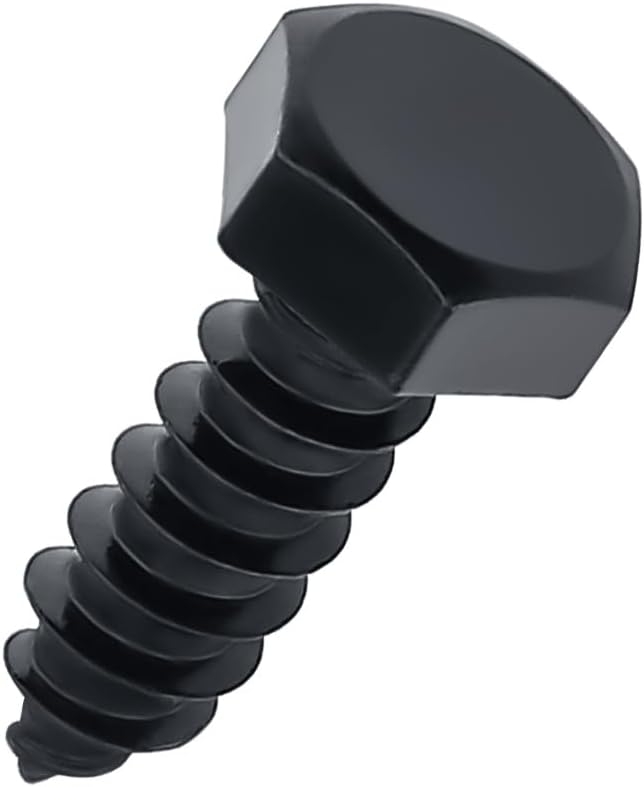 Tornillos cabeza hexagonal negra acero inox 304 18/8 20pzas