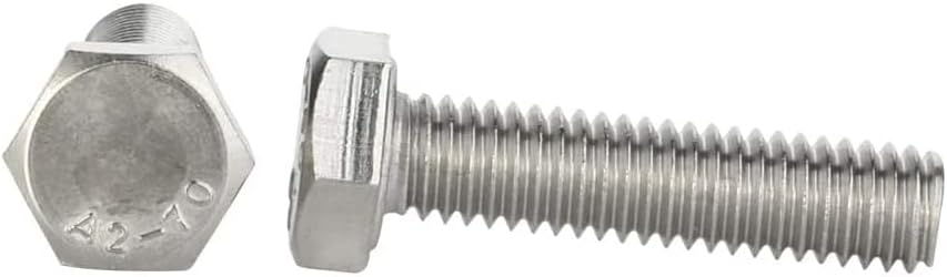 Tornillos hexagonales M8x10mm acero inox 18-8 50 pzas