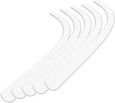 5 Pzas Arete Acrílico Transparente Forma Doblada