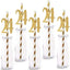 Pack 24 pajitas decorativas cumpleaños 24 años con purpurina
