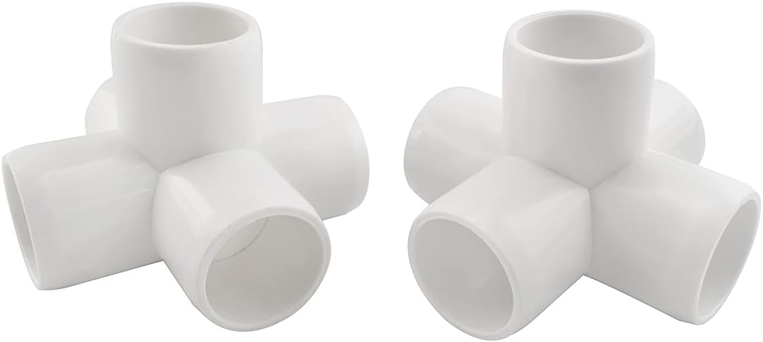 Conector PVC 5 vías 3/4pulg jardín 6 Pzas
