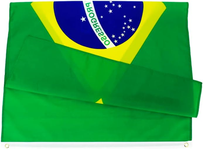 Bandera Brasil 3x5ft con ojales latón
