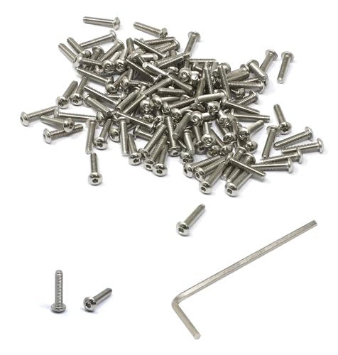 Set 100 Pzas M2.5x12mm Acero Inox 304 Hex con Botón