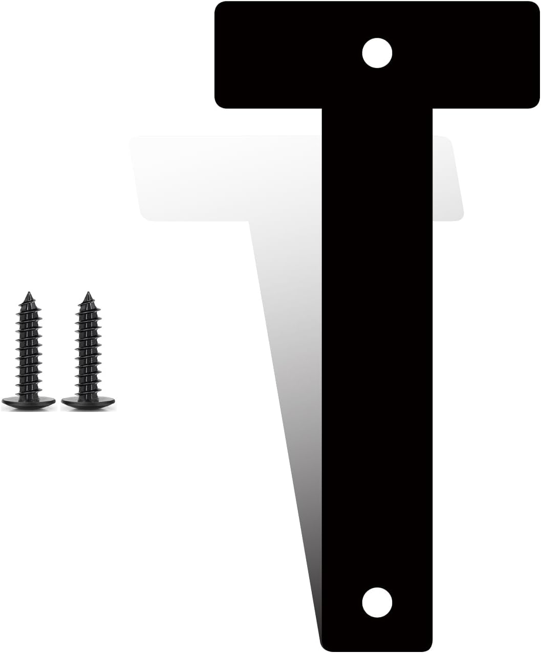 Letras metal 10pulg moderna carta dirección exterior