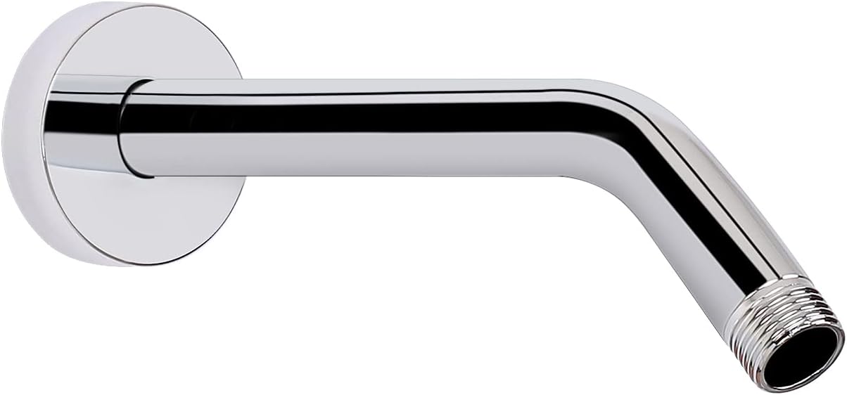 Brazo ducha acero inox 304 cromado 8pulg con brida