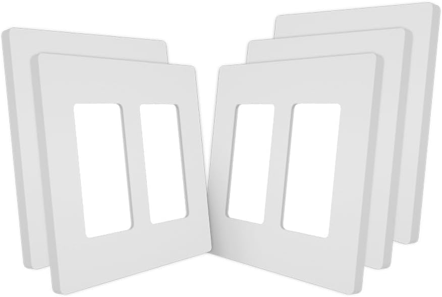 Cubierta interruptor doble acabado mate placa pared 4.53x4.56