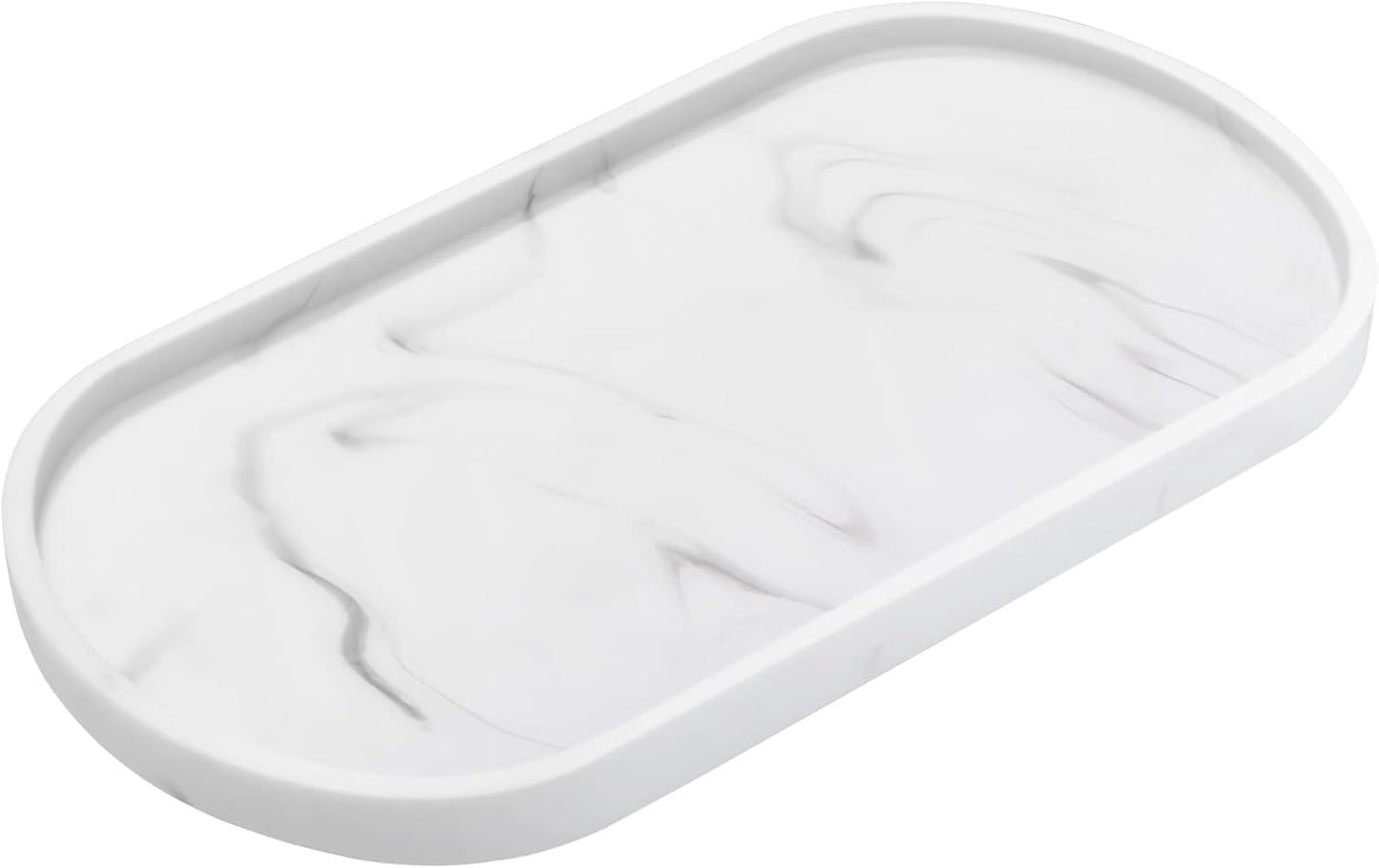 Bandeja baño cocina resina hecha a mano ovalada