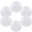 6 Faroles papel decorativos redondos chinos 8pulg blanco
