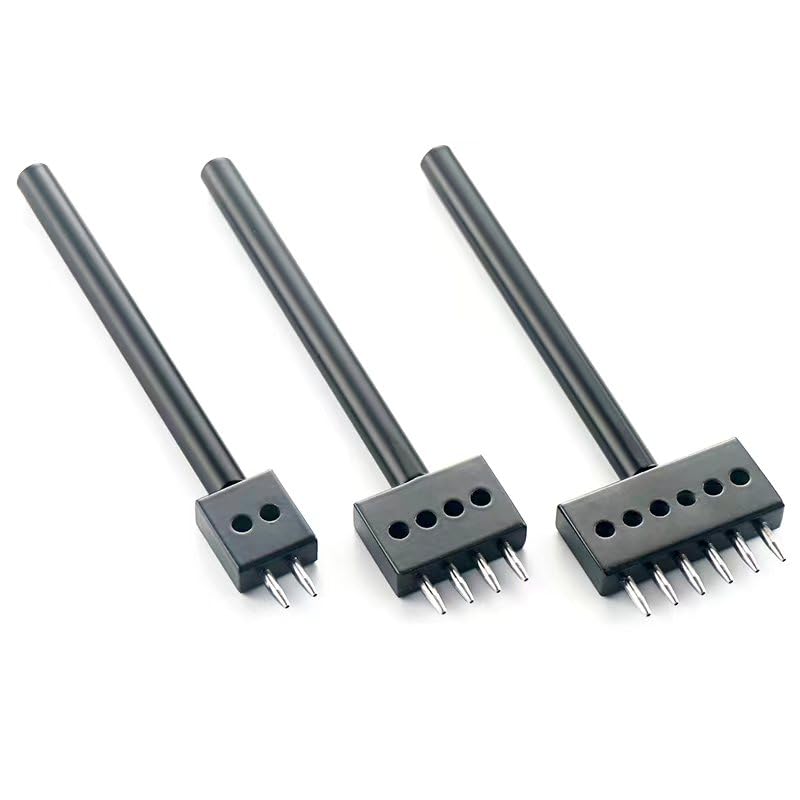 Juego 3 herramientas perforar cuero 2/4/6 puntas