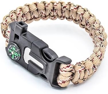 Pulsera supervivencia multiherramienta brújula silbato