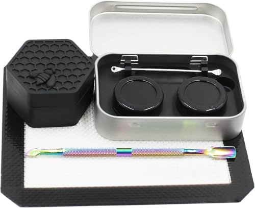 Cera silicona kit contenedor negro 5.2" con alfombrilla