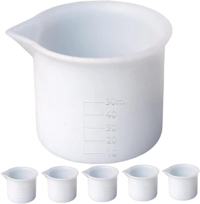6 Tazas Medidoras Silicón 1.7oz para Resina Bricolaje