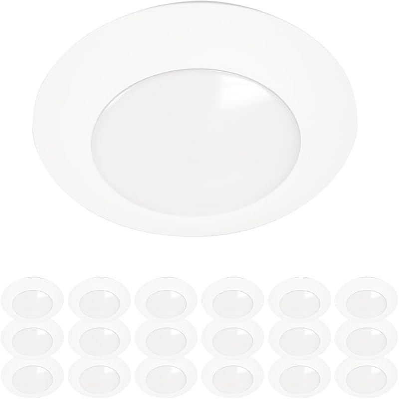 Pack 18 Luces LED Empotrables 6" 3000K 900lm Garaje