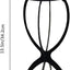 Soporte plástico para sombrero y peluca 3 pzas negro
