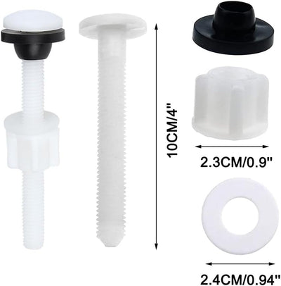 Tornillos plástico para tanque inodoro 2pulg junta tazón