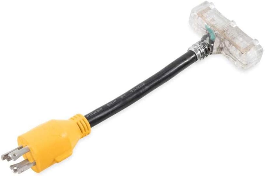Adaptador bloqueo camper 10 pulg STW 30A con enchufe 4 cables
