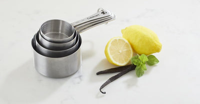 Juego 4 Vasos Medidor Acero Inox Color Plata