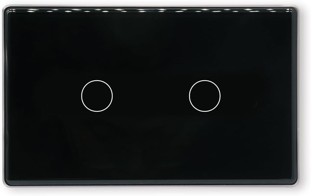 Interruptor inteligente aluminio vidrio 2.5D WiFi 2.4GHz Tuya Alexa