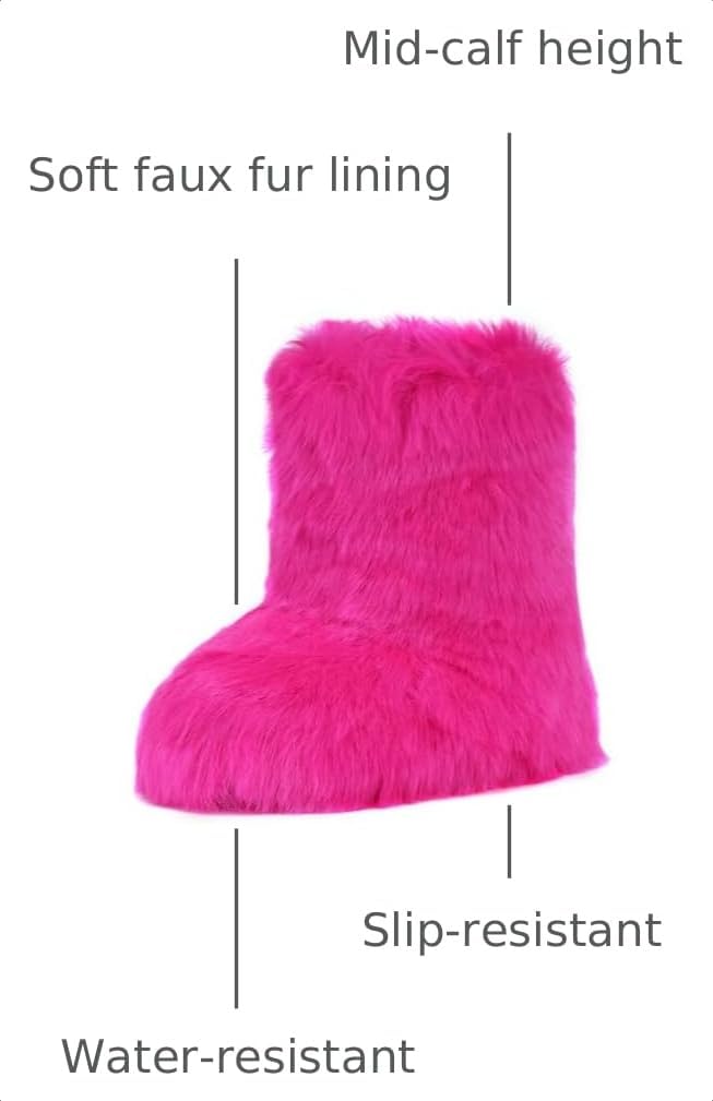 Botas piel sintética mujer invierno cálidas planas