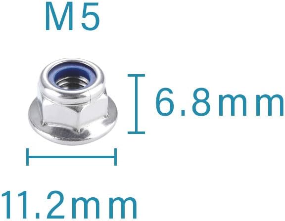 Tuercas brida M5 acero inox 304 pack 100