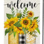 Bandera jardín tarro girasol doble cara 12x18pulg exterior