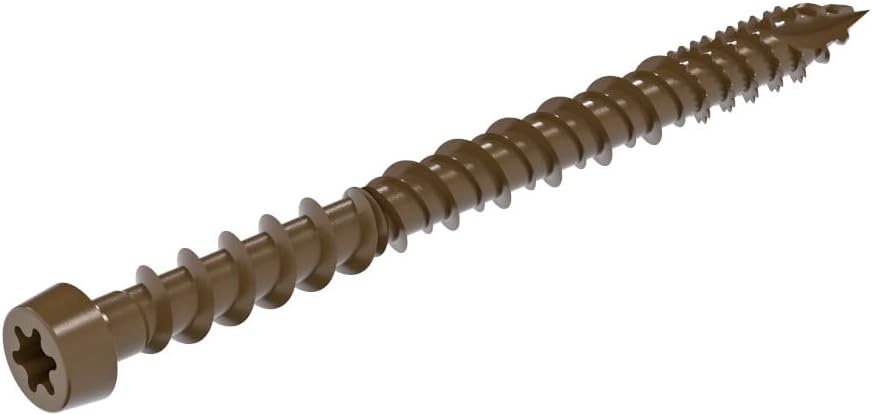 Tornillos cubierta compuesta T-17 marrón 9x2.5pulg caja 1