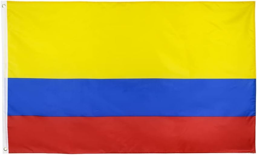 Bandera Colombia 3x5ft con ojales latón