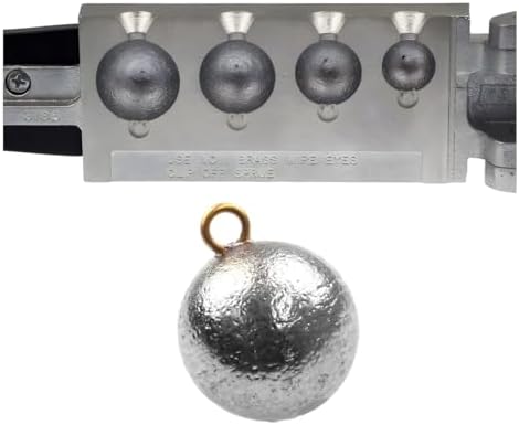 Molde 4 cavidades para bolas de plomo 1-4oz