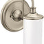 Accesorio baño doble montaje con luz vidrio esmerilado
