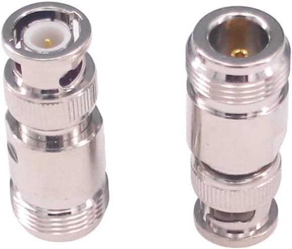 2 Pzas Adaptador BNC macho a N hembra RF