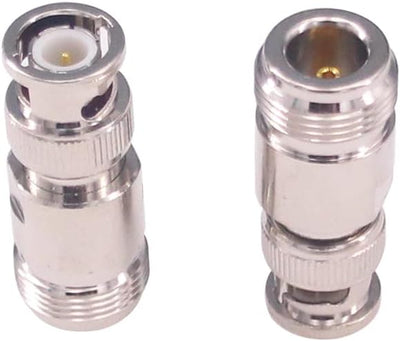 2 Pzas Adaptador BNC macho a N hembra RF