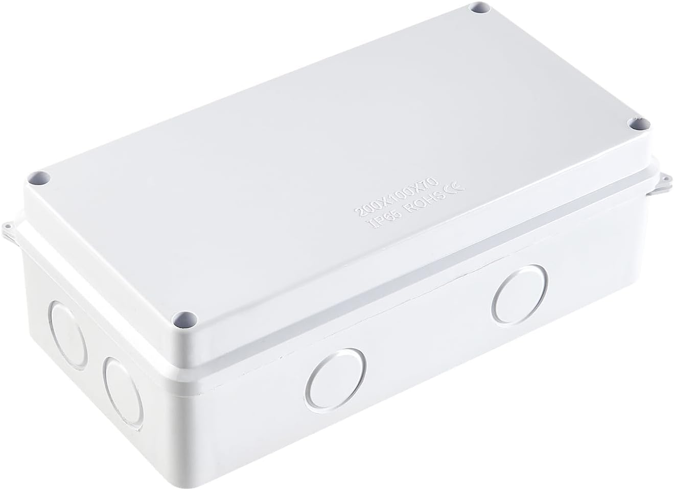 Caja conexiones eléctricas IP65 plástico ABS blanco 7.9x3.9x2.8pulg