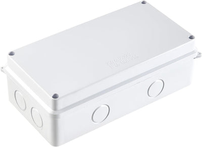 Caja conexiones eléctricas IP65 plástico ABS blanco 7.9x3.9x2.8pulg