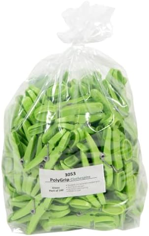Pinzas para ropa anti torsión fabricadas EE.UU. verde