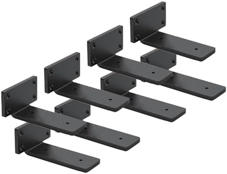 8 Soportes Estante Flotante 5pulg Hierro Resistente