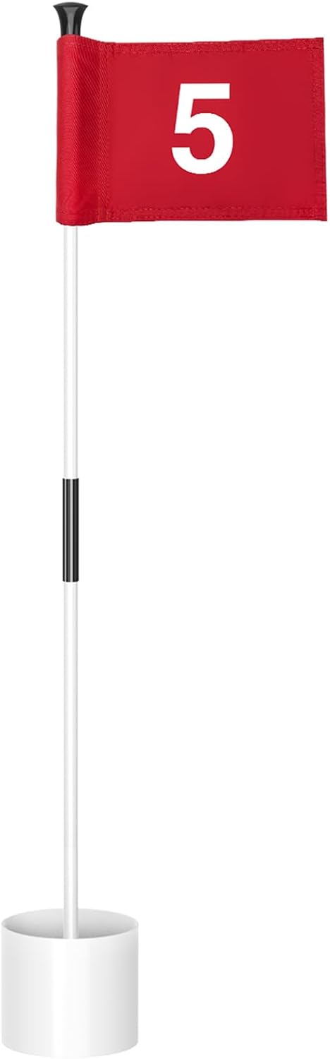 Mástil golf mini bandera verde 3piez set portátil