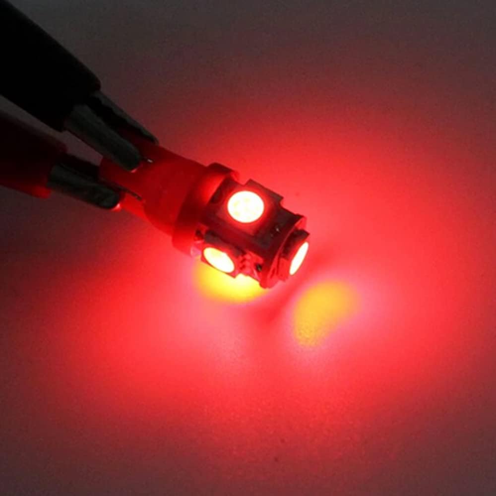 20 Focos LED Rojos 12V para Interior Auto Mapa Domos