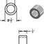 Espaciador aluminio 3/8x1/4 redondo sin rosca para pernos 1/4 o M6