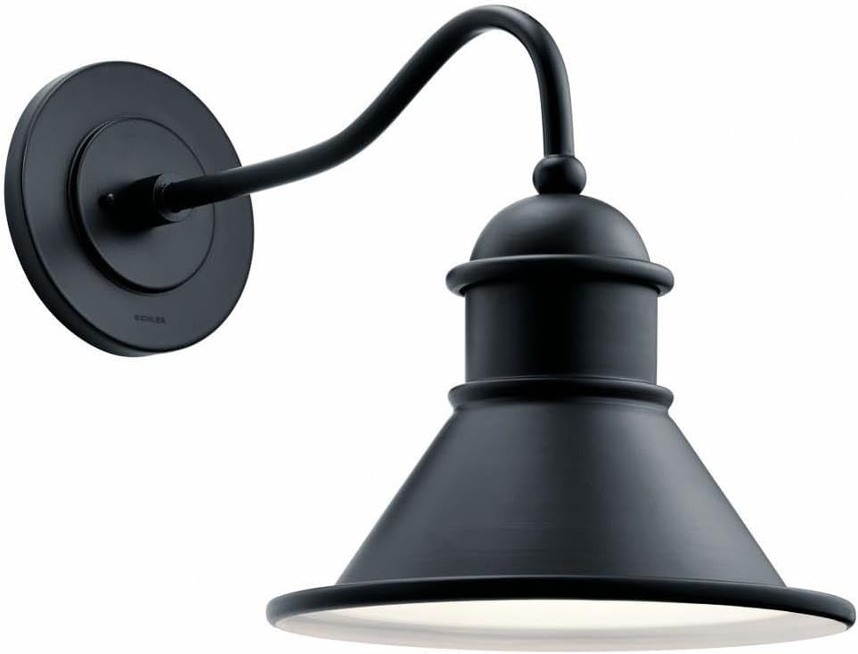 Lámpara pared exterior 16.75pulg color negro