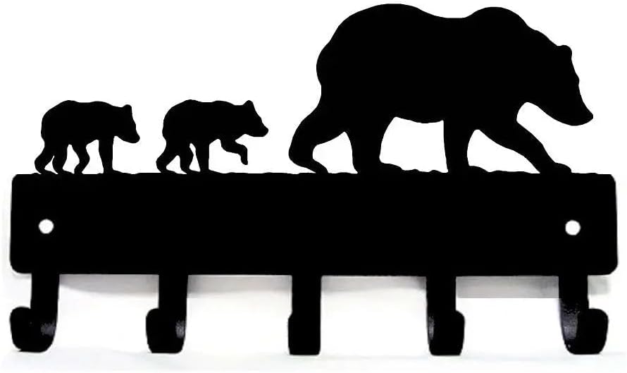 Soporte llaves 6" x3" montaje pared 5 ganchos