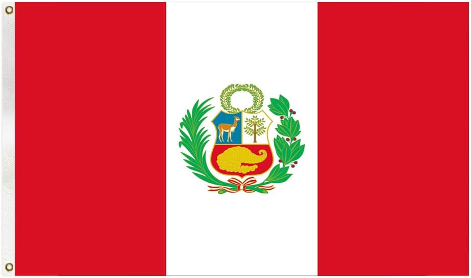 Banderas Perú para exteriores 3x5 color vivo resistente