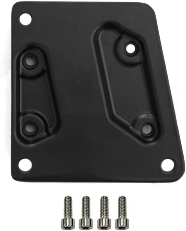 Placa soporte brazo espejo puerta Peterbilt aluminio negro
