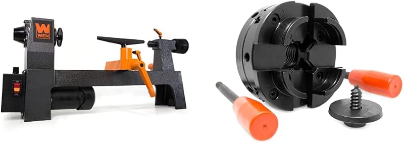 Mini torno madera 8x13pulg negro set mandíbulas 4 mordazas
