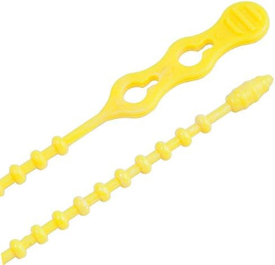 Envoltura cables con cuentas 12" 70lb reutiliz. amarillo