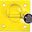 Anclaje pared atornillado 6x6pulg color amarillo