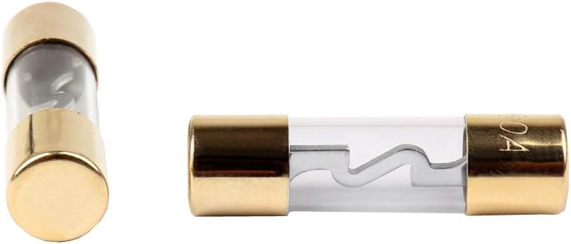Fusible coche 5x100A tubo vidrio chapado oro