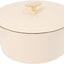 Horno holandés hierro fundido 3.5qt con tapa color queso