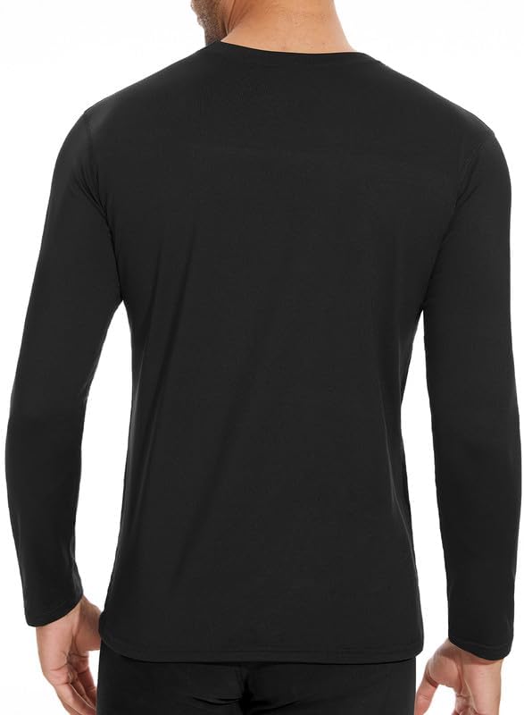 Camiseta térmica hombre manga larga forrada suéter