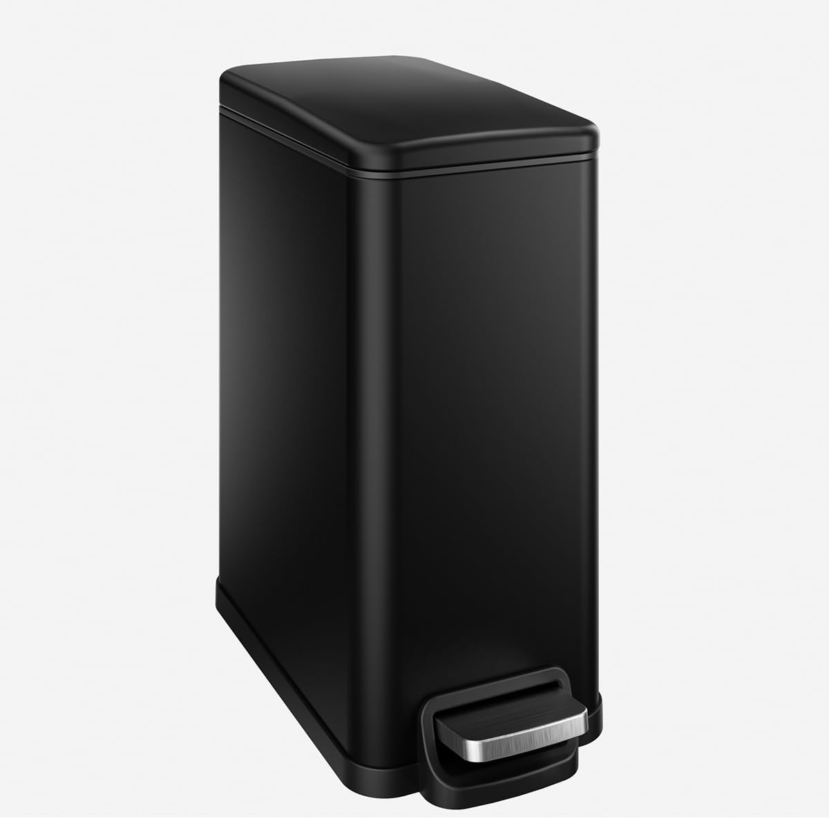 Cubo basura acero inox 2.6gal con tapa suave y pedal