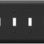 Placa pared 4 palancas acero negro